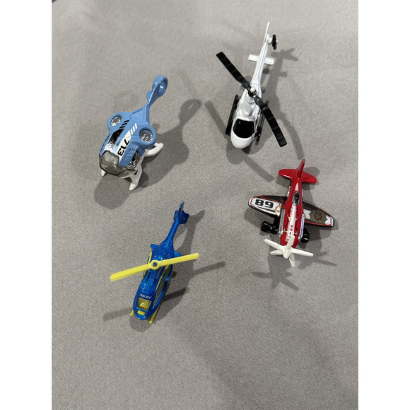 Lot Of 4 Hot Wheels Fastlane Maisto Die Cast Helicopters Airplane Toys Police - Picture 2 of 16
